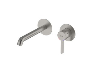 Wall-mounted washbasin mixer with built-in Easy-Box Eolo single-lever brushed nickel