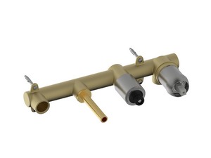 Einbaukörper für Badewanne universal 2 Wege Soulinox aus gebürstetem Edelstahl