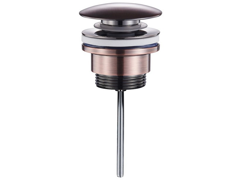 Click Clack Universal Round Sink Drain Copper