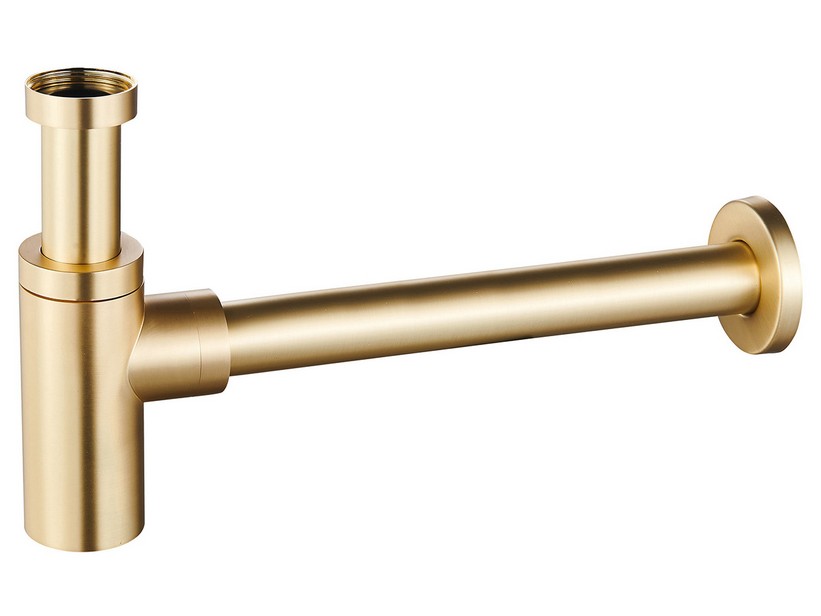 Tall Round Designer Sink Trap 11/4 Soft Gold
