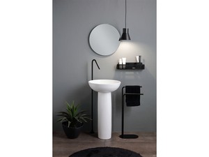 Lavabo avec colonne LE CIOTOLE Ø50xH88 cm céramique blanc brillant