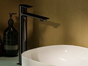 Waschtischarmatur hoch Miami ohne Ablauf Dark Mirror