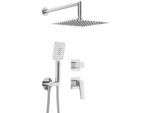 Blur Built-in Shower Mixer with Diverter and 5-Piece Kit Chrome