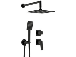 Blur Built-in Shower Mixer with Diverter and 5-Piece Kit Matte Black PVD