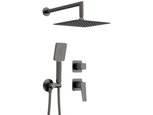 Blur Built-in Shower Mixer with Diverter and 5-Piece Kit Titanium PVD