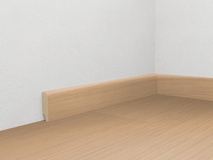 Sockelleiste aus geöltem Eicheholz Weiß 12x40x2400 mm