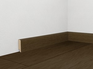 Sockelleiste aus Holz Eiche dunkel 12x40x2400 mm
