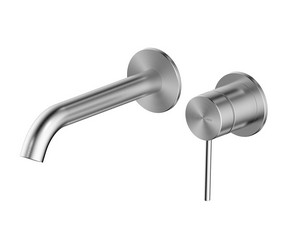 Mitigeur de lavabo encastré mural sans bonde Spring Inox 304 brossé