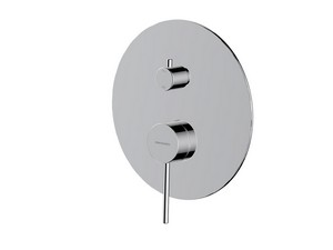 Plaque pour mitigeur monocommande de douche encastrable avec inverseur 2 voies Spring Inox 304 chrome
