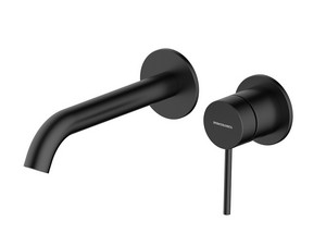 Mitigeur de lavabo encastré mural sans bonde Spring Inox 304 noir mat