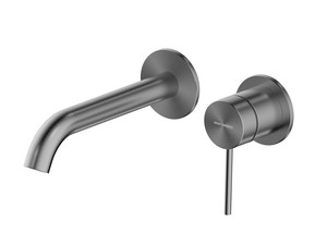 Mitigeur de lavabo encastré mural sans bonde Spring Inox 304 Gun Metal