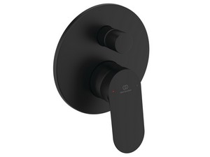 Mitigeur pour baignoire/douche encastré 2 voies Ceralife O noir soie