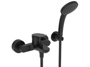 Mitigeur de baignoire/douche externe avec douchette Ceralife O noir soie