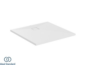 Receveur de douche Ideal Standard® ULTRA FLAT EVO 100x100 H3,5 cm en résine blanc soie mat