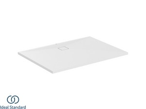 Receveur de douche Ideal Standard® ULTRA FLAT EVO 140x100 H3,5 cm en résine blanc soie mat