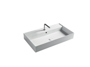 Lavabo Unitop Twenty 81x46 cm blanc brillant