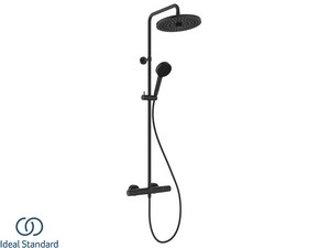 Colonne de douche Ideal Standard® Ceratherm T25 New Round avec mitigeur thermostatique noir soie mat