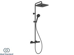 Colonne de douche Ideal Standard® Ceratherm T25 New Square avec mitigeur thermostatique noir soie mat