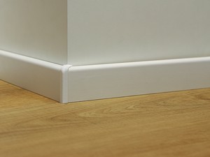 White Skirting Board Corner Protector H4 cm (10 Pieces per Box)