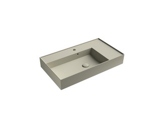 Lavabo Unitop Twenty vasque gauche 81x46 cm sable mat