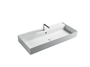 Lavabo Unitop Twenty 101x46 cm blanc brillant