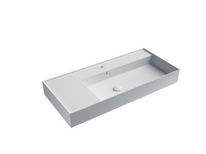Lavabo Unitop Twenty vasque droite 101x46 cm blanc mat