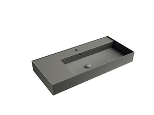 Lavabo Unitop Twenty vasque droite 101x46 cm gris mat