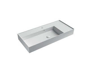 Lavabo Unitop Twenty vasque gauche 101x46 cm blanc mat