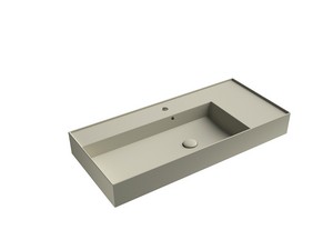 Lavabo Unitop Twenty vasque gauche 101x46 cm sable mat