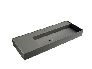 Lavabo Unitop Twenty vasque droite 121x46 cm gris mat