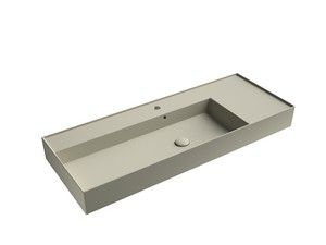 Lavabo Unitop Twenty vasque gauche 121x46 cm sable mat