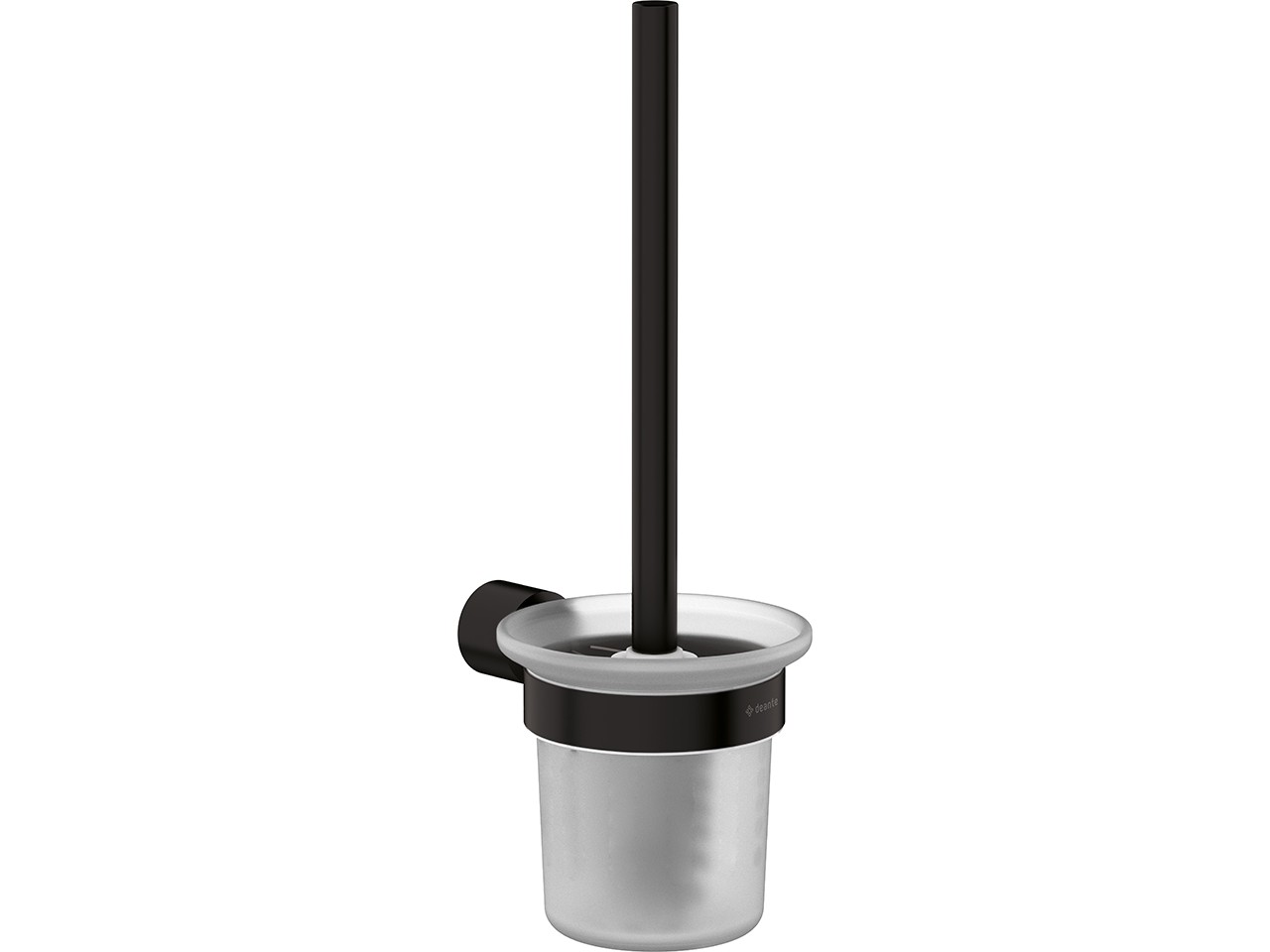 Nimco Monolit - Scopino WC con supporto a parete, vetro opaco/cromo MO