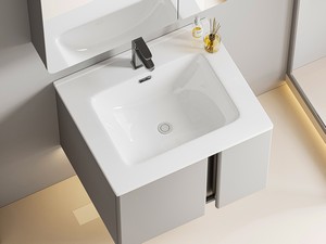 Plano Unitop Waschbecken 61x50 cm Keramik Weiss glänzend