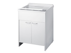 Meuble bac à laver Garden 60x60 cm en PVC blanc