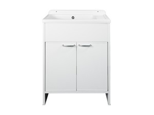 Meuble bac à laver Platone 58x38 cm en PVC blanc