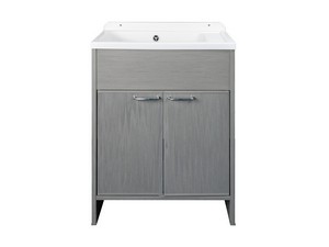 Meuble bac à laver Platone 58x38 cm en PVC effet chêne