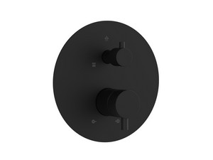 Round Universal 3-Ways Concealed Shower Mixer Matt Black