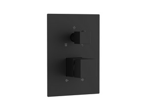 Square Universal 3-Ways Concealed Shower Mixer Matt Black