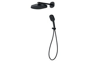 Plaza Oval Complete Shower Kit Matt Black