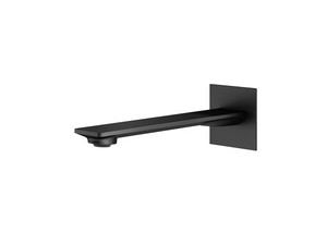 Wandauslauf an der Wand für Waschbecken Gea Schwarz matt