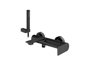 Gea Bathtub Set with Matt Black Equipment