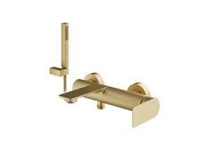 Gea Bathtub Set with Satin Gold Finish