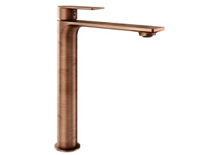 Gea Tall Basin Mixer without Waste, Brushed Copper