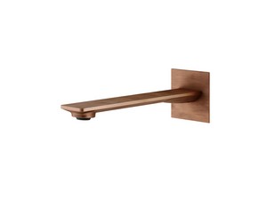 Gea Brushed Copper Wall Mounted Sink Spout
