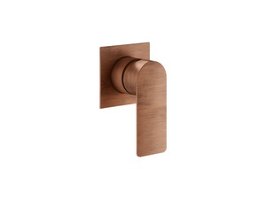Gea Brushed Copper Built-In Shower Mixer Plate
