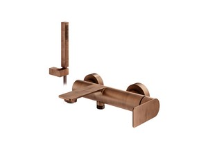 Gea Bathtub Set with Brushed Copper Equipment
