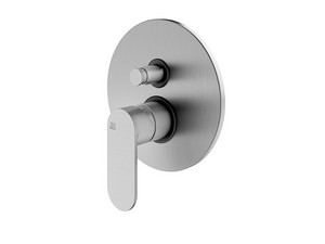 Olmo Built-in Shower Mixer Plate with Diverter in Brushed Chrome
