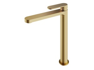 Tall Olmo Basin Mixer without Drain Satin Gold