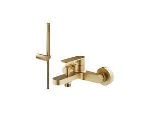 Olmo Bathtub Set with Satin Gold Finish