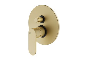 Olmo Built-in Shower Mixer Plate with Satin Gold Diverter